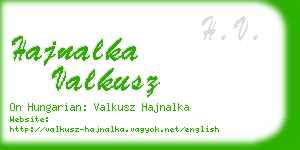 hajnalka valkusz business card